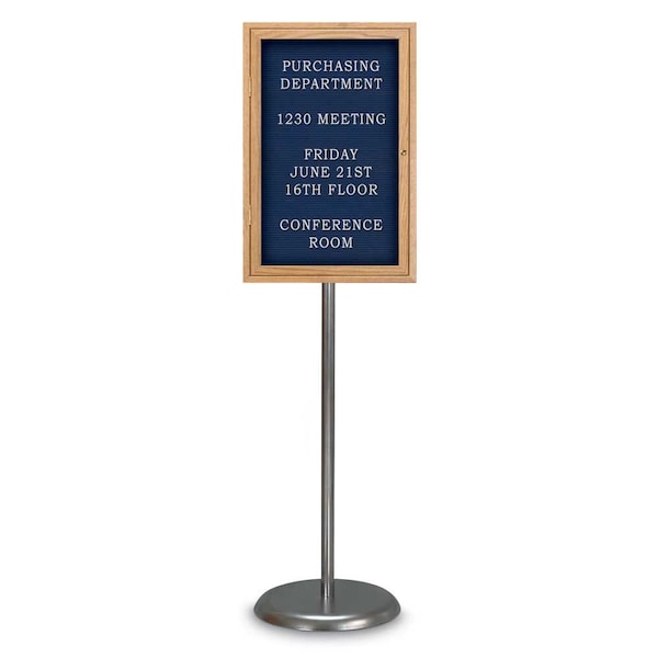 Corkboard, Triple Door, Radius Frame, 72x48", Bronze/Cobalt